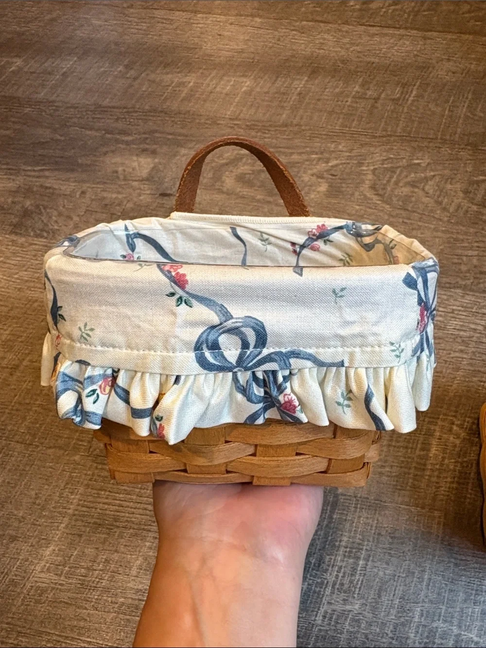 Longaberger Booking Basket & Sweet Basil Basket Herb Garden Fabric & Protectors